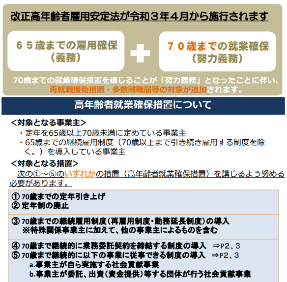 雇用 法 年齢 者 高 安定